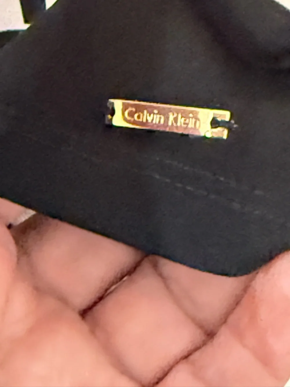 Calvin Klein Black & White Geometric Sleeveless Top - Picture 4 of 5